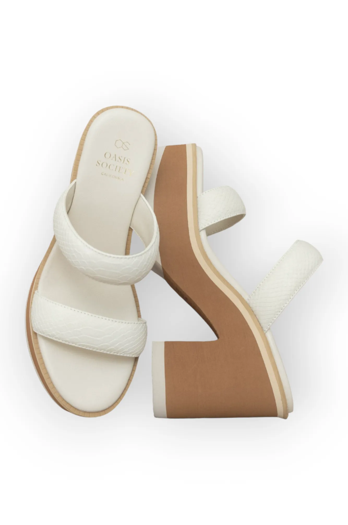 Aces White Chunky Platform Sandals