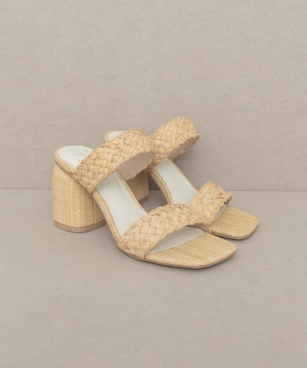 Beachy Basket Weave High Heel Sandals