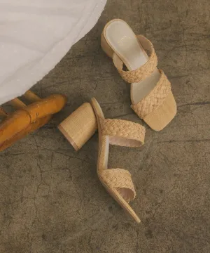Beachy Basket Weave High Heel Sandals