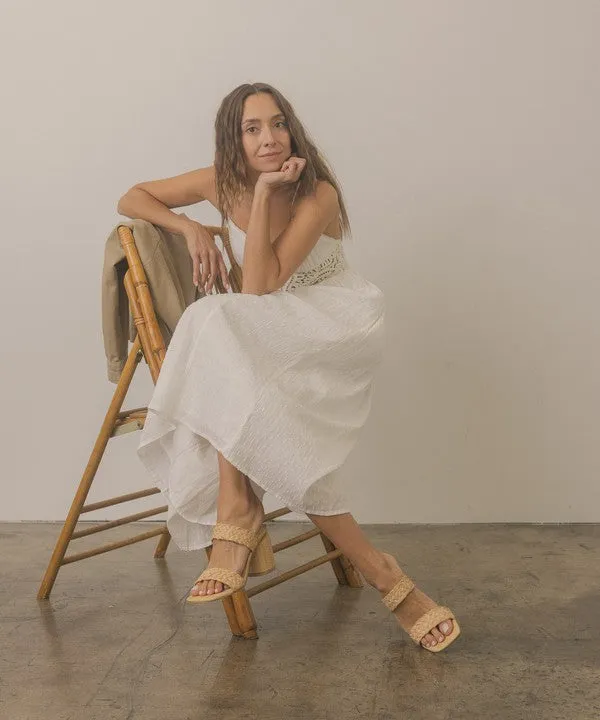 Beachy Basket Weave High Heel Sandals