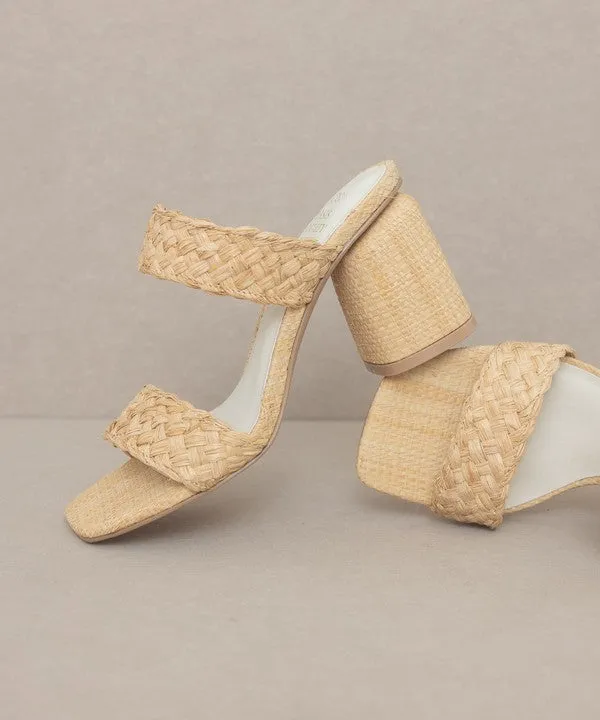 Beachy Basket Weave High Heel Sandals