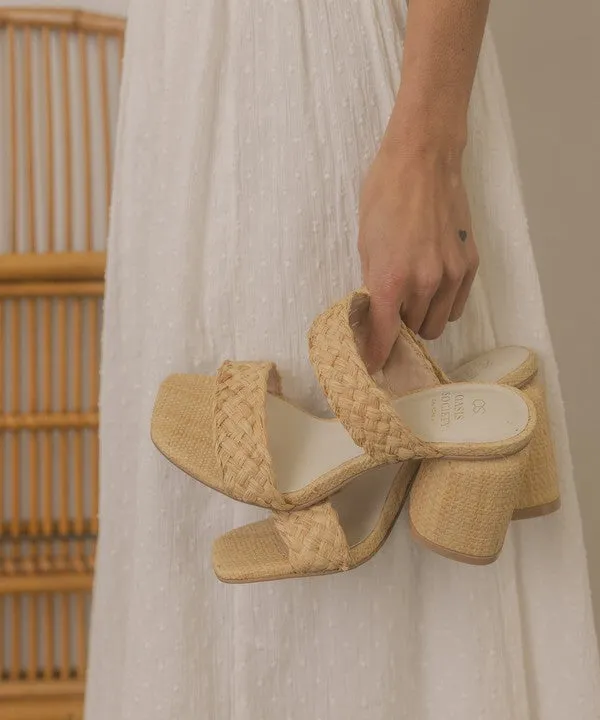 Beachy Basket Weave High Heel Sandals