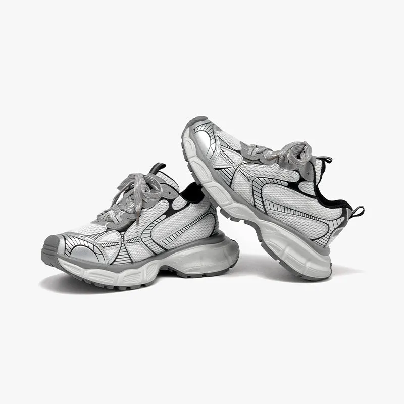 BeauToday Casual Chunky Sneakers Breathable Mesh Trainers for Women