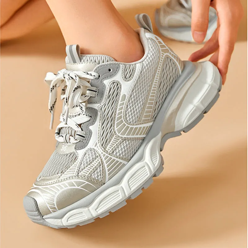 BeauToday Casual Chunky Sneakers Breathable Mesh Trainers for Women