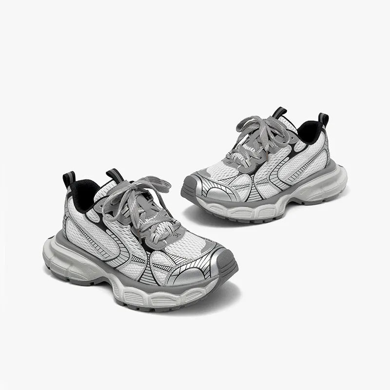 BeauToday Casual Chunky Sneakers Breathable Mesh Trainers for Women