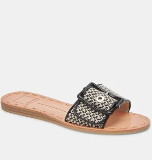 Black Raffia Dasa Sandals