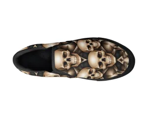 Bronze Skull Slip Ons