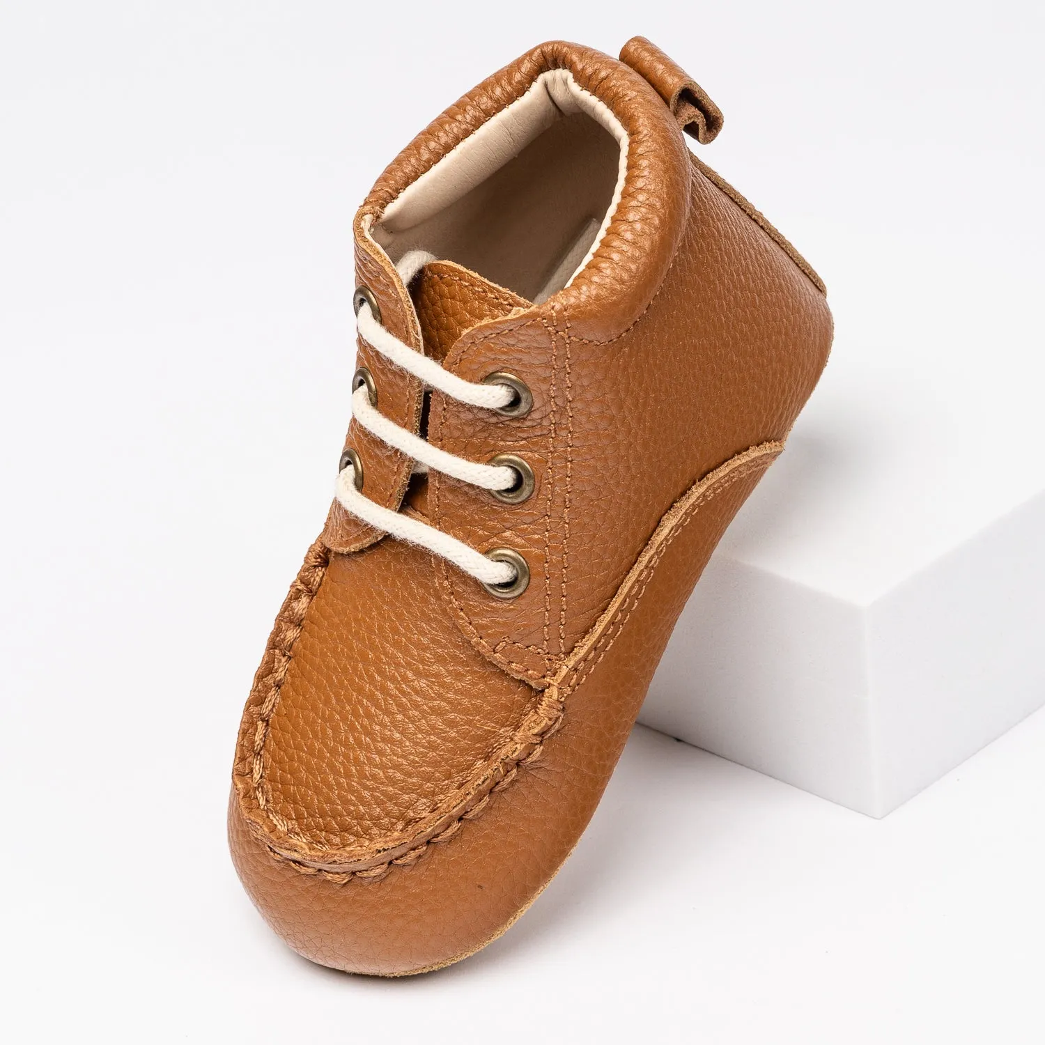 Brooks Tan Leather Lace Up Boot