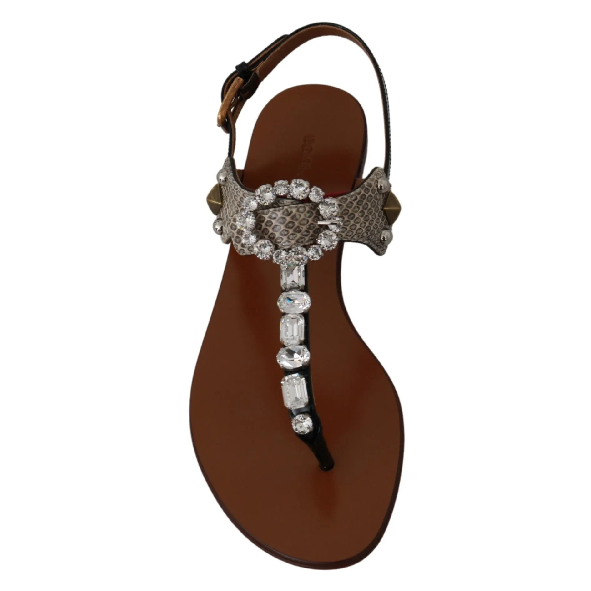 Dolce & Gabbana Elegant Strappy Sandals with Exotic Charm