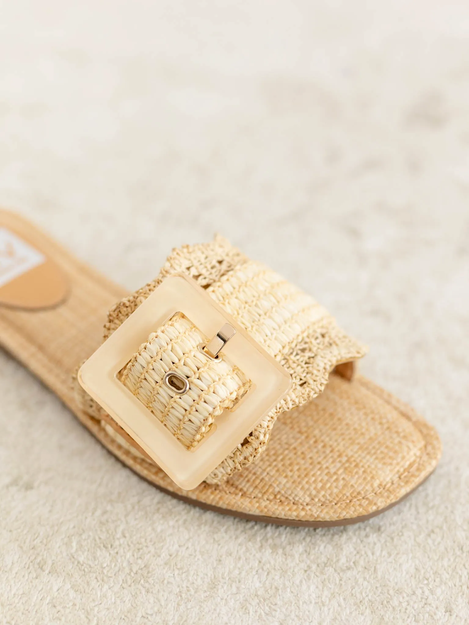 Dolce Vita Joane Rafia Buckle Sandal