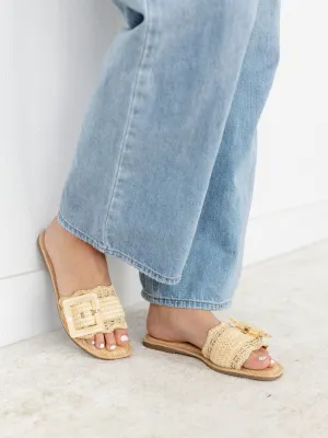 Dolce Vita Joane Rafia Buckle Sandal