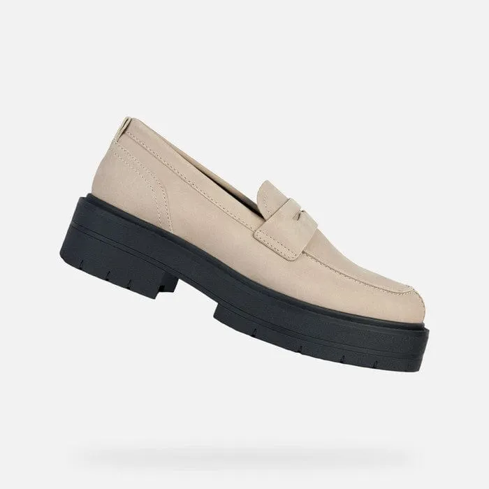 Geox Women's Spherica Platform Loafers- Sand
