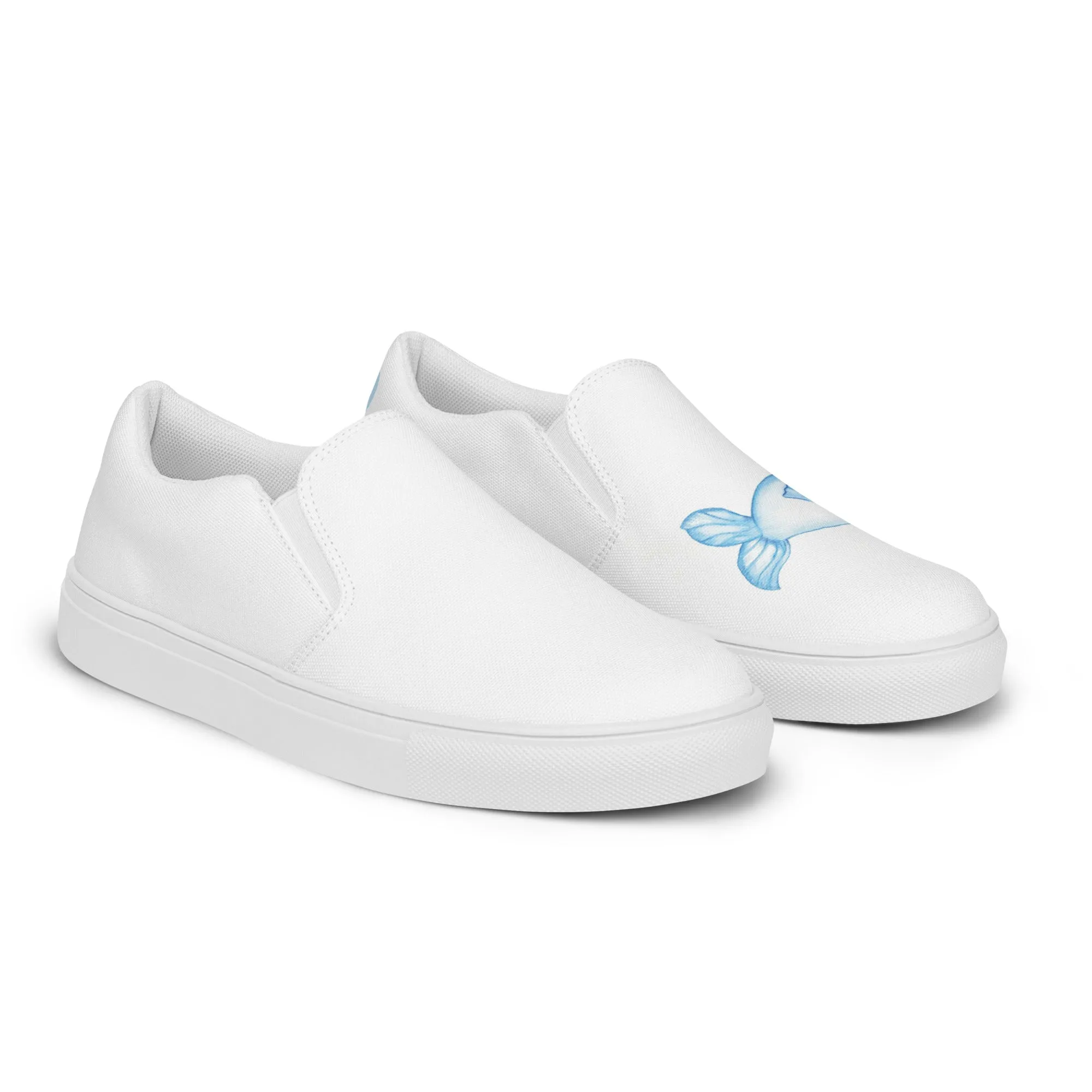 Grecian Fish - Women’s slip-on canvas shoes