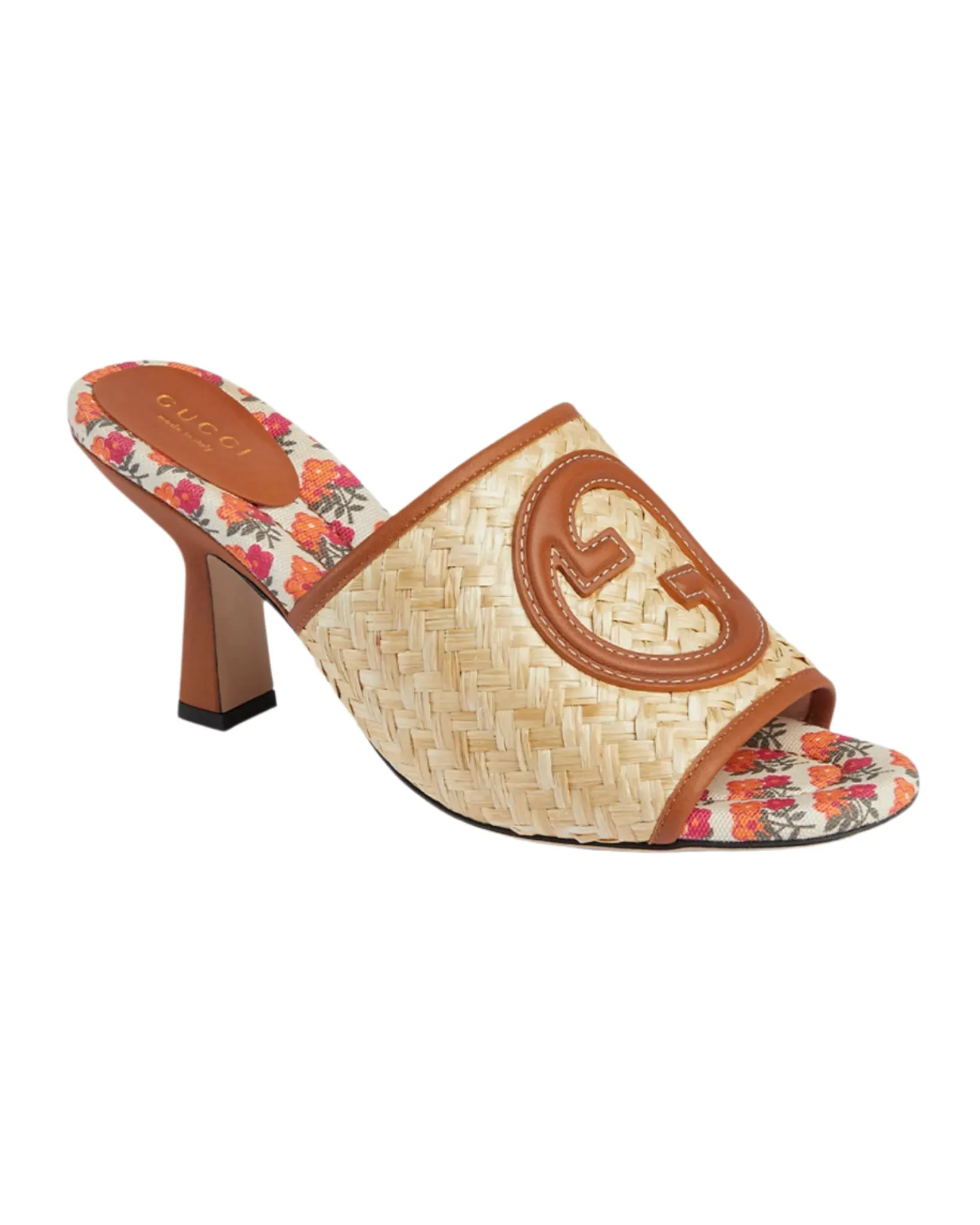Gucci Mabel Interlocking G Raffia Sandals