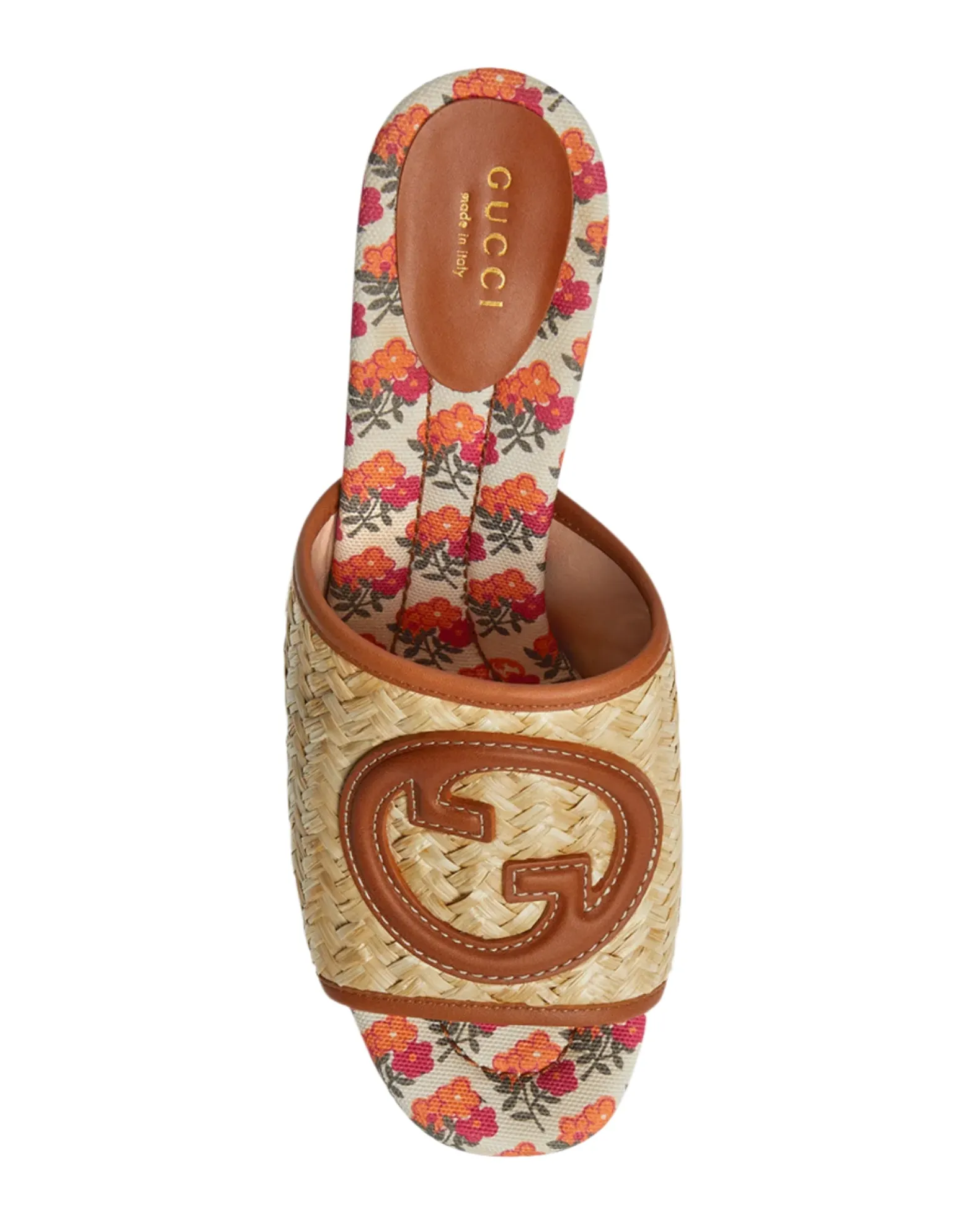 Gucci Mabel Interlocking G Raffia Sandals