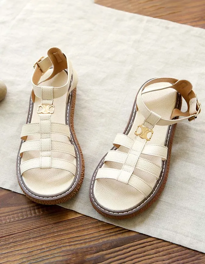 Handmade Retro Strappy Sandals Holiday