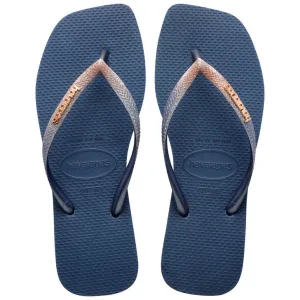 HAVAIANAS SLIM SQUARE GLITTER - INDIGO BLUE