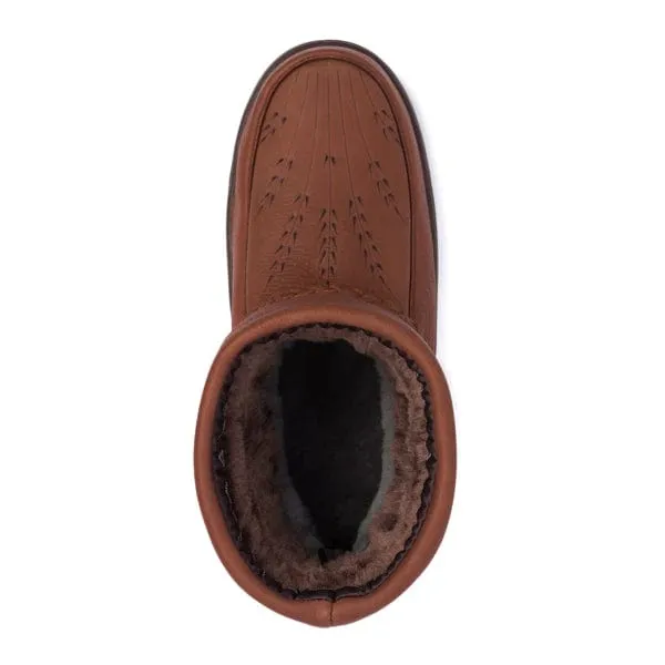 Manitobah Mukluks Tamarack Low Leather Waterproof Mukluks- Grain Mukluk/Tan