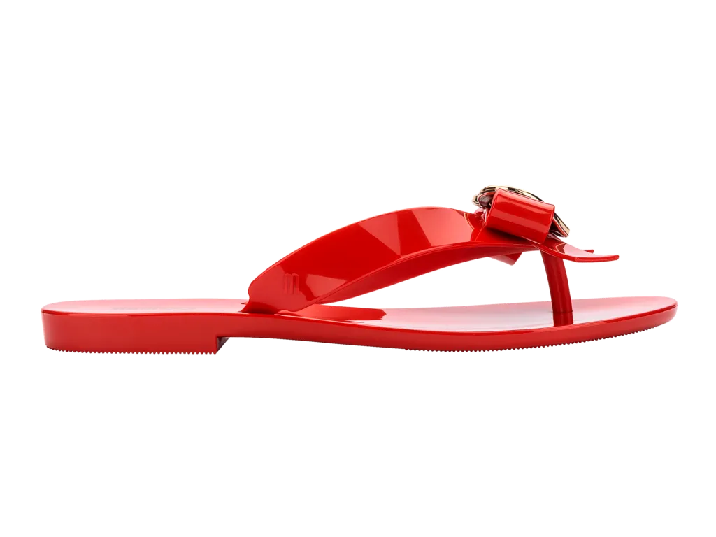 Melissa Flame AD Heart Embellished Slides Red Slip-on For Women