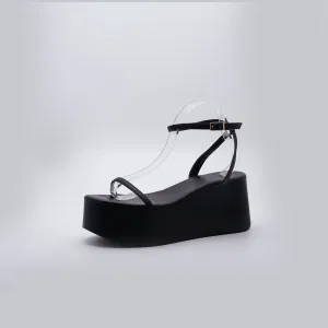 Shaln Round Toe Strappy Flatform Sandals