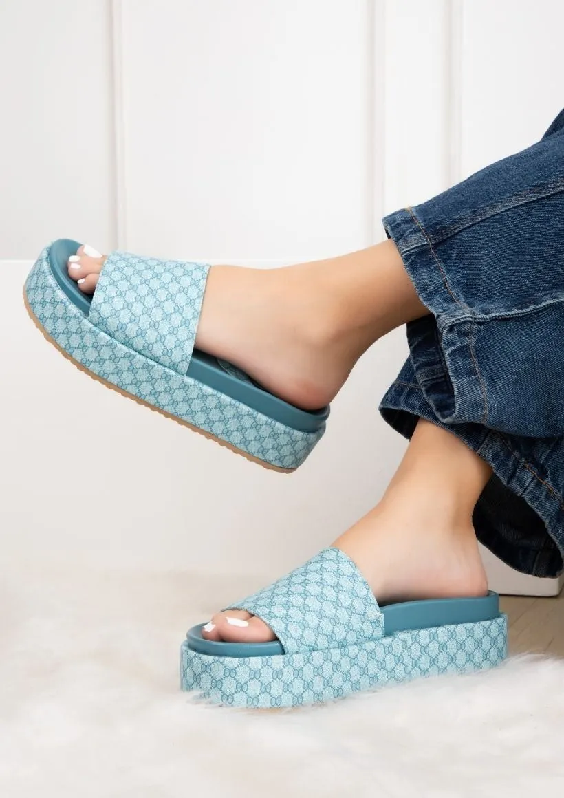 Sky Blue Tina Platform Sandal