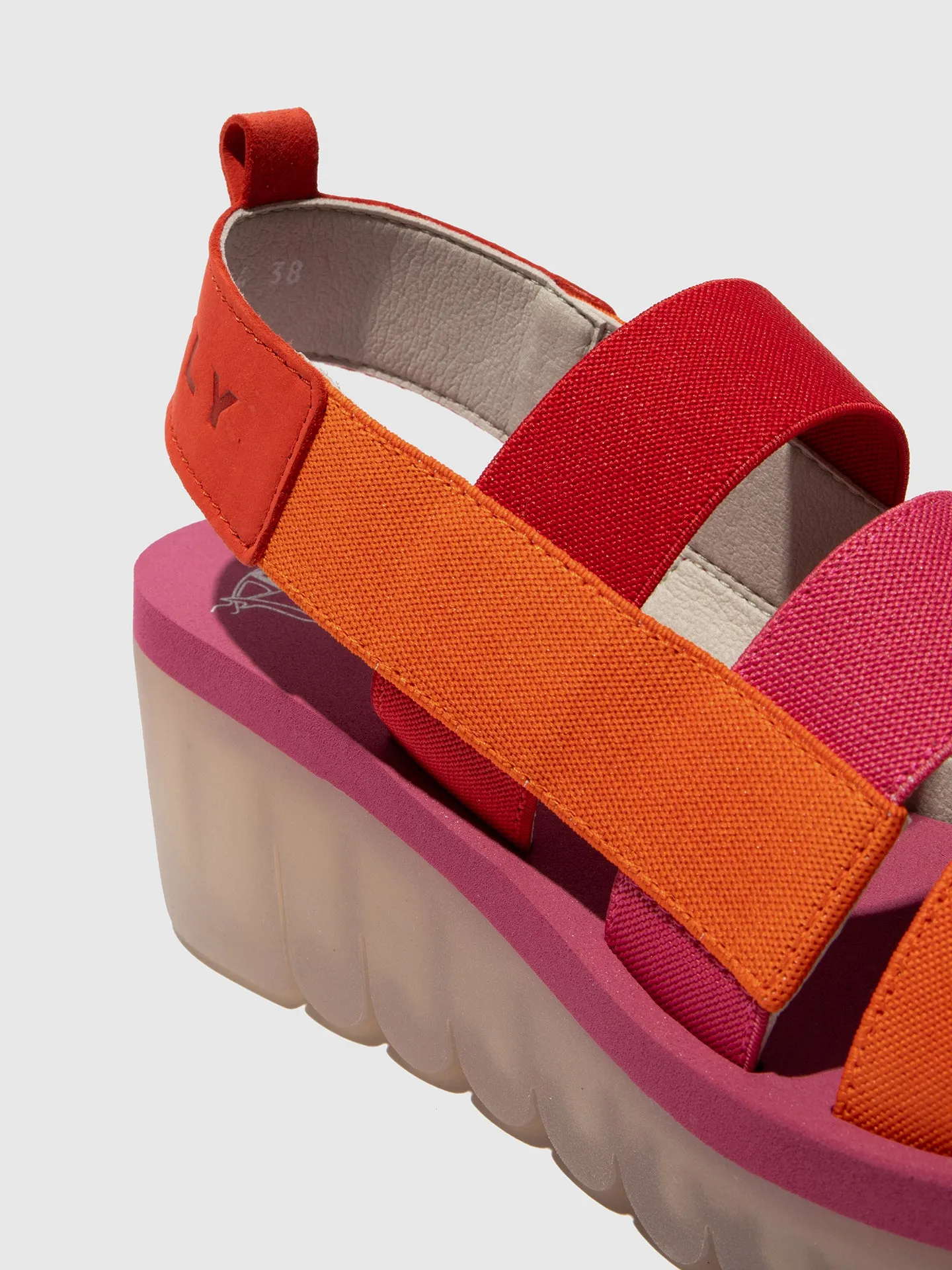 Strappy Sandals YERE847FLY DEVIL RED/MULTICOLOR/LILAC