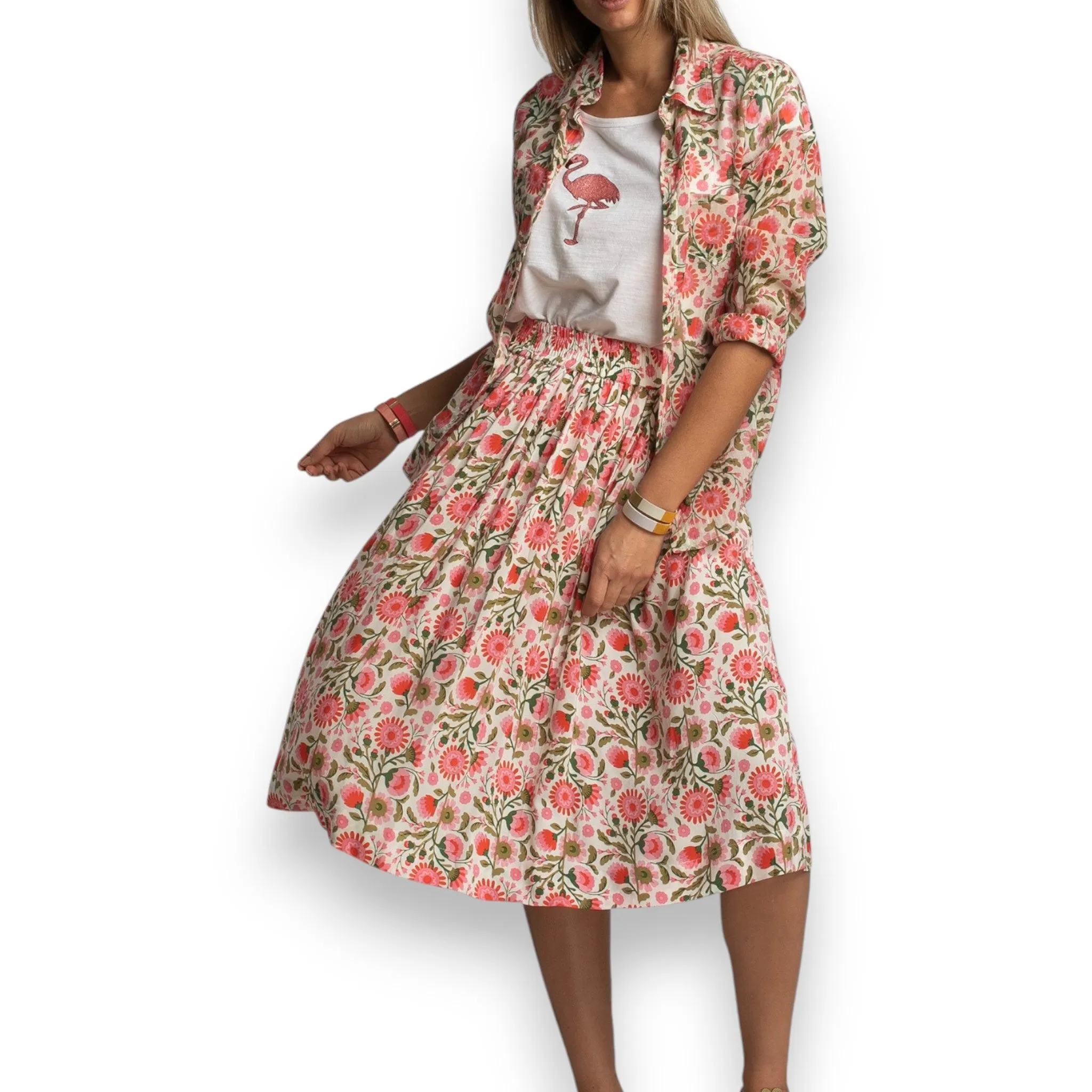 TERRE ROUGE - COTTON VOILE PRINT SHIRT