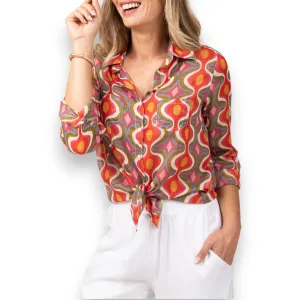 TERRE ROUGE - COTTON VOILE PRINT SHIRT