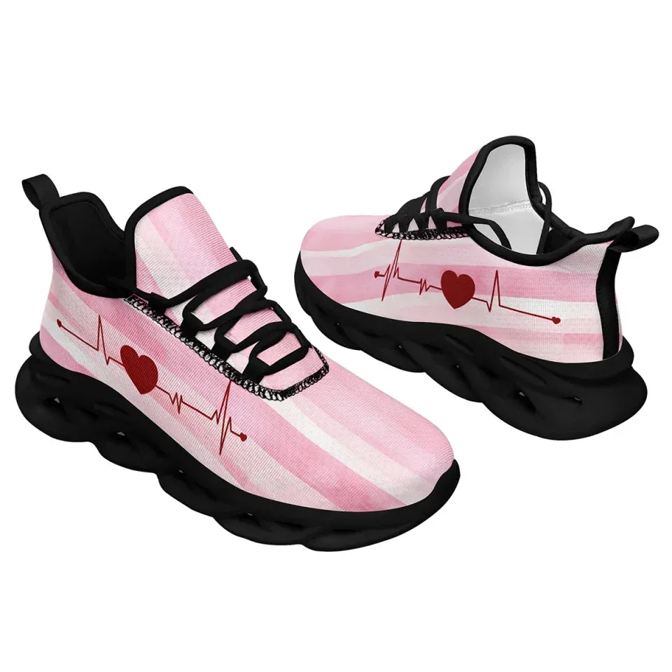 Unique Gift,Personalized Romantic Mesh Sneakers, Custom Breathable Couples Shoes, Love-Themed Shoes