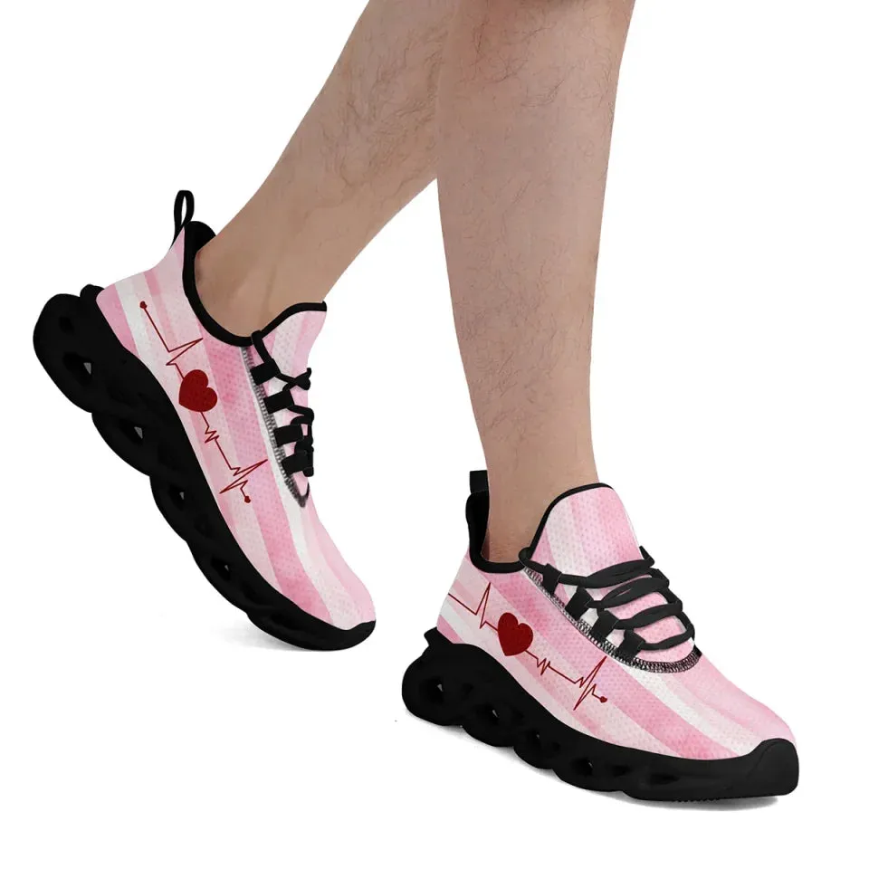 Unique Gift,Personalized Romantic Mesh Sneakers, Custom Breathable Couples Shoes, Love-Themed Shoes