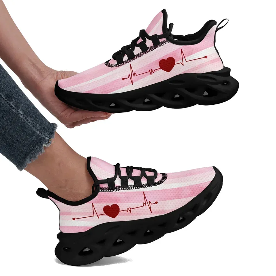 Unique Gift,Personalized Romantic Mesh Sneakers, Custom Breathable Couples Shoes, Love-Themed Shoes