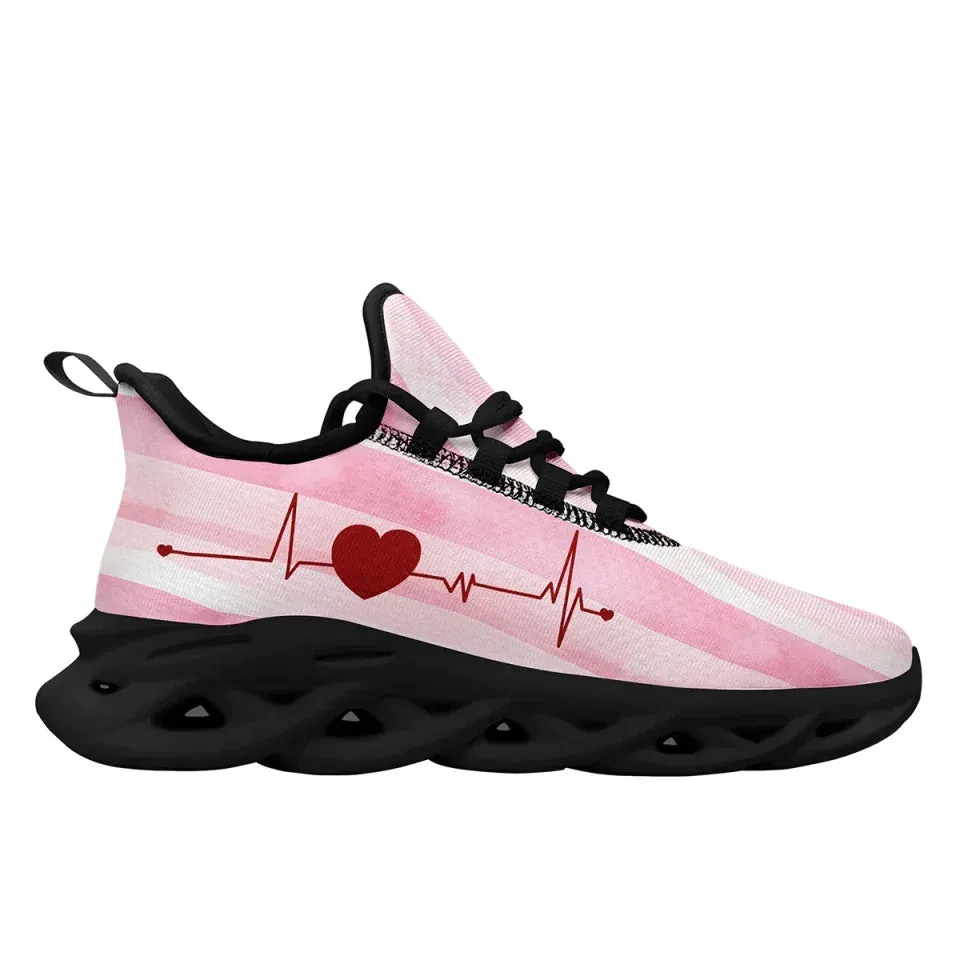 Unique Gift,Personalized Romantic Mesh Sneakers, Custom Breathable Couples Shoes, Love-Themed Shoes