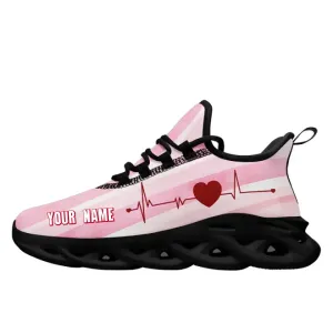 Unique Gift,Personalized Romantic Mesh Sneakers, Custom Breathable Couples Shoes, Love-Themed Shoes