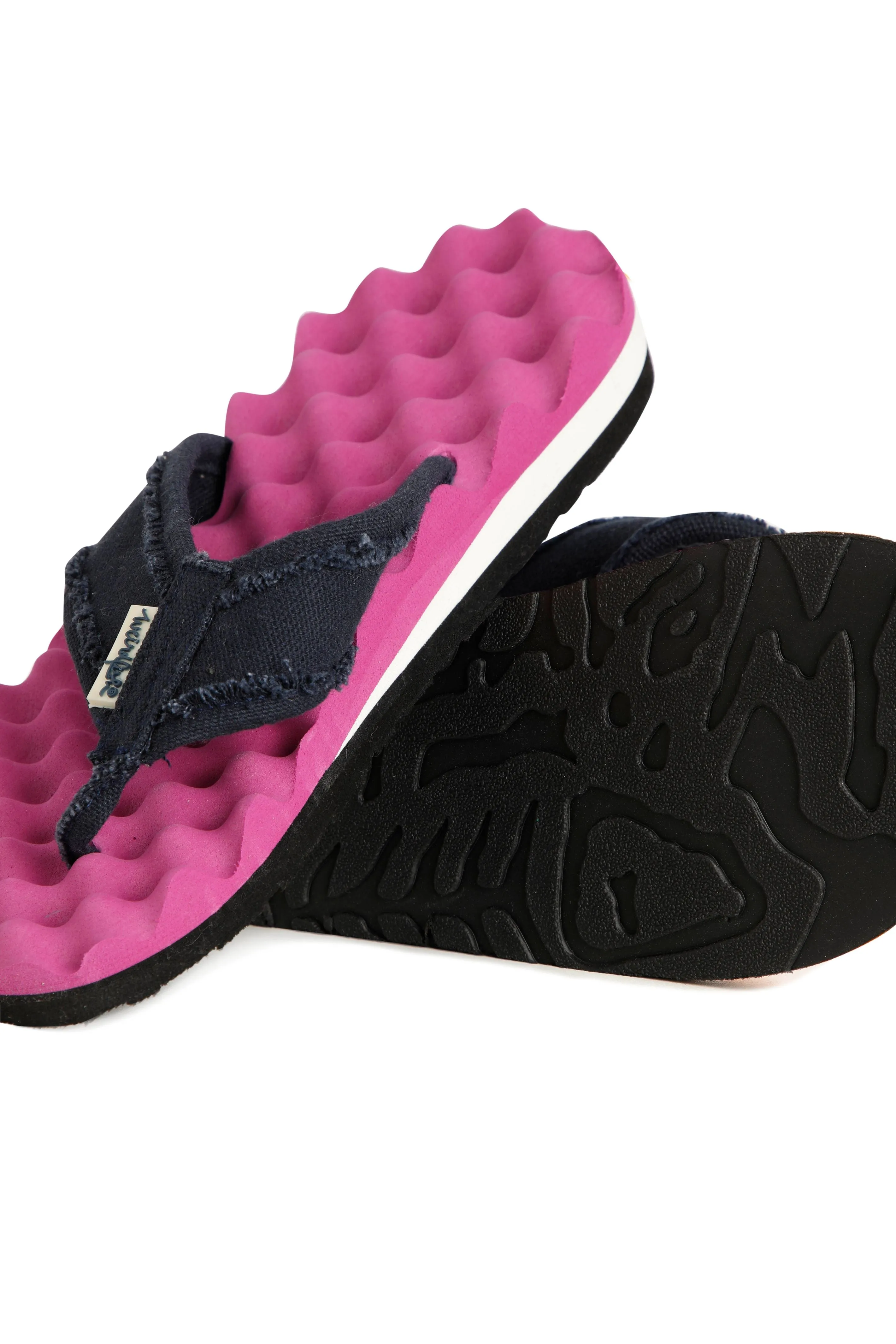 Weird Fish  Cayman Waffle Flip Flops- Raspberry